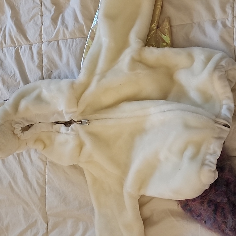 Unicorn Costume White Plush Hooded Jacket